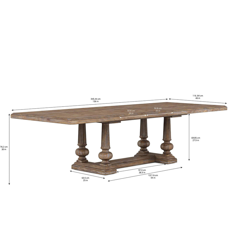 277238-2608 Architrave Trestle Dining Table