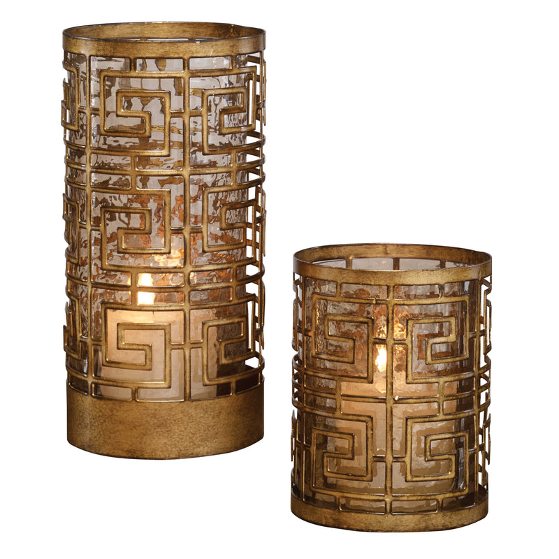 Ruhi Hurricane Candleholders Set of 2 - Nabco Furniture Center