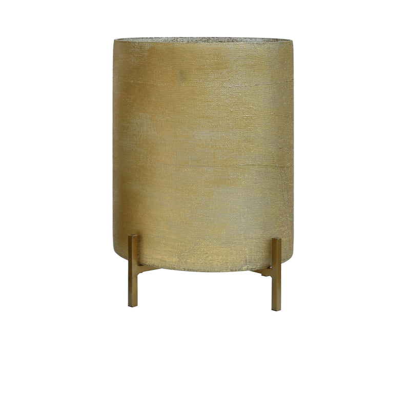 Crestview - Glass Pillar Holder w/Iron Stand (Medium) - Nabco Furniture Center