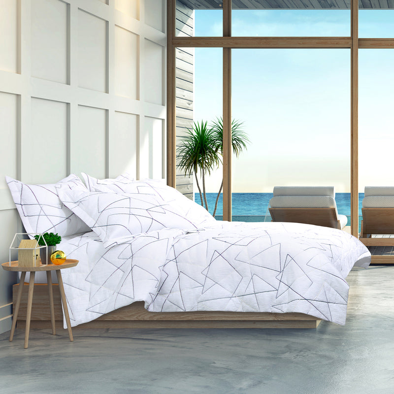 Lennox White Comforter (Set of 6) - Nabco Furniture Center