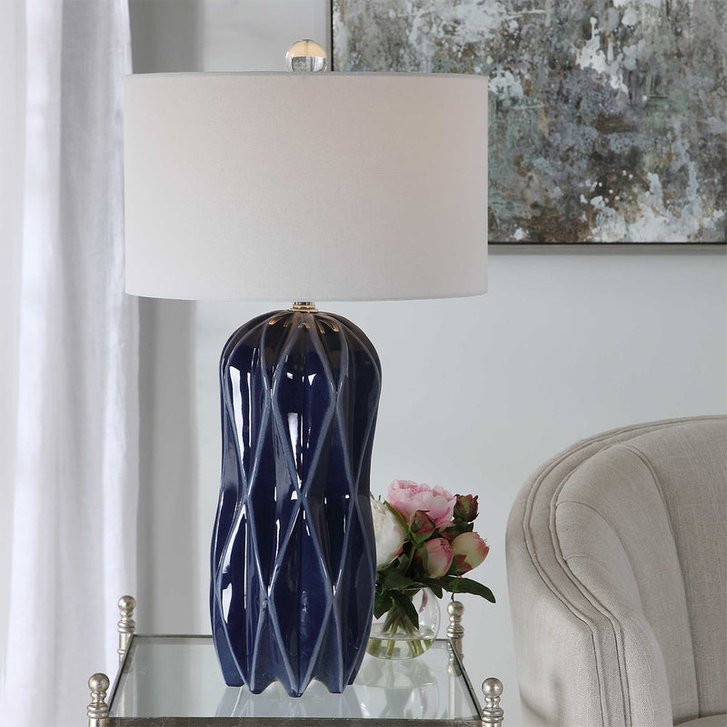 Malena Blue Table Lamp - Nabco Furniture Center