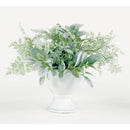 N74B9 Lambs Ear Mix In Medium White Urn - Nabco Furniture Center