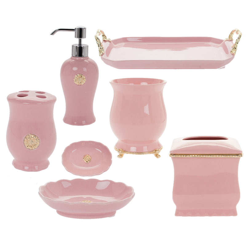 Flamingo Bathroom Accessory Set of 6 - Nabco
