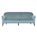 TOV-L68140 Natalia Bluestone Velvet Three Seater Sofa - Nabco Furniture Center