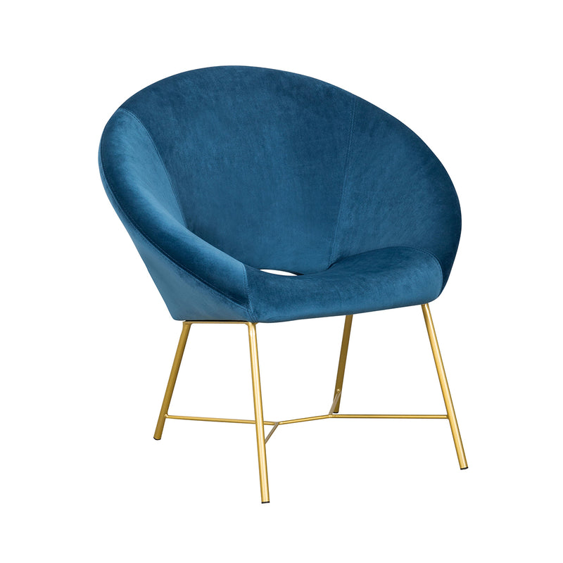 TOV-S68144 Nolan Navy Velvet Chair - Nabco Furniture Center