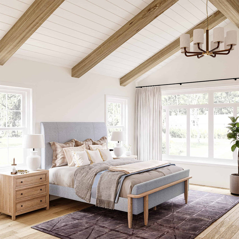 Post Upholstered Bed without Mattress