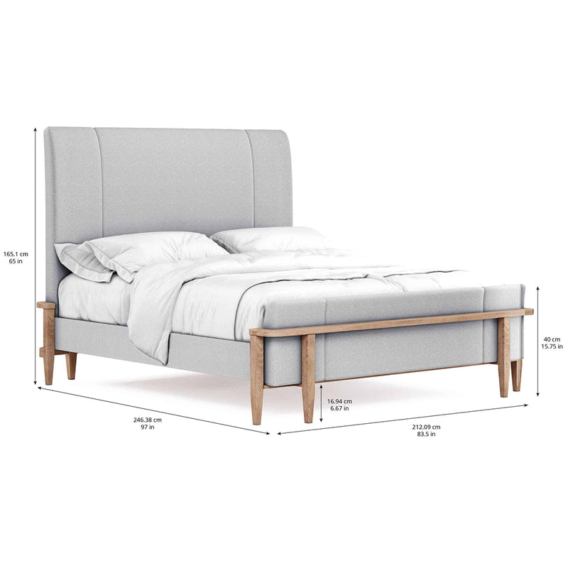 Post Upholstered Bed without Mattress