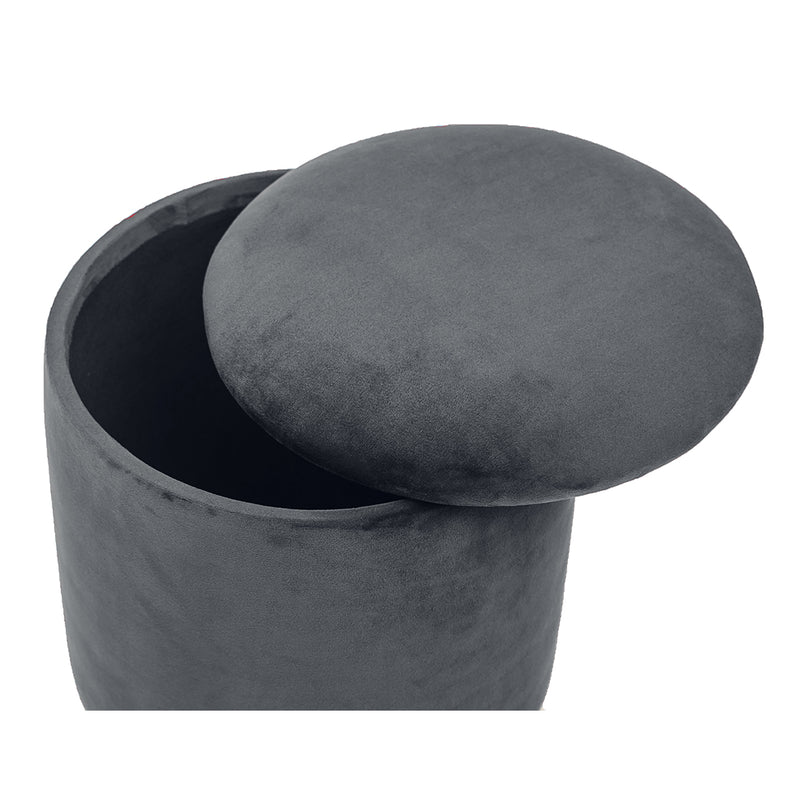 TOV-OC3827 Pri Grey Storage Ottoman - Nabco Furniture Center