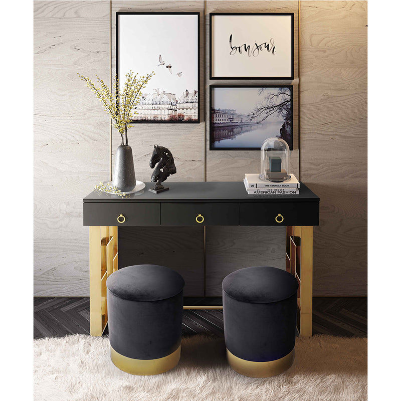 TOV-OC3827 Pri Grey Storage Ottoman - Nabco Furniture Center