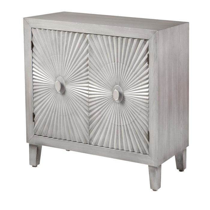 Grey Wooden Starburst Cabinet - Stylecraft