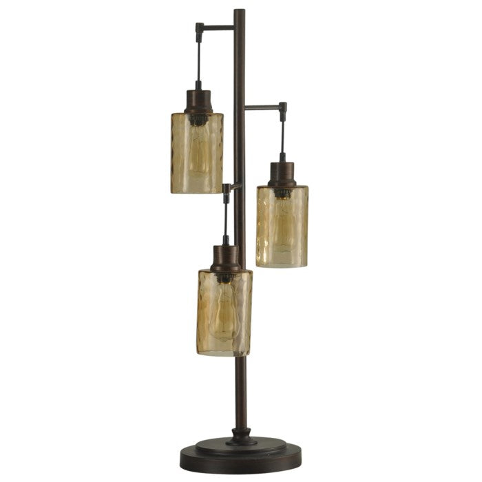 Table Lamp Bronze with Champagne Pendant - Stylecraft
