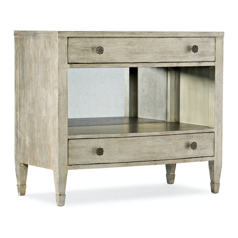 Sanctuary Gemme Two Drawer Night Table - Nabco Furniture Center