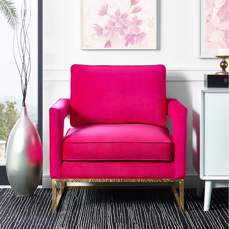 TOV-A120 Avery Pink Velvet Chair - Nabco Furniture Center