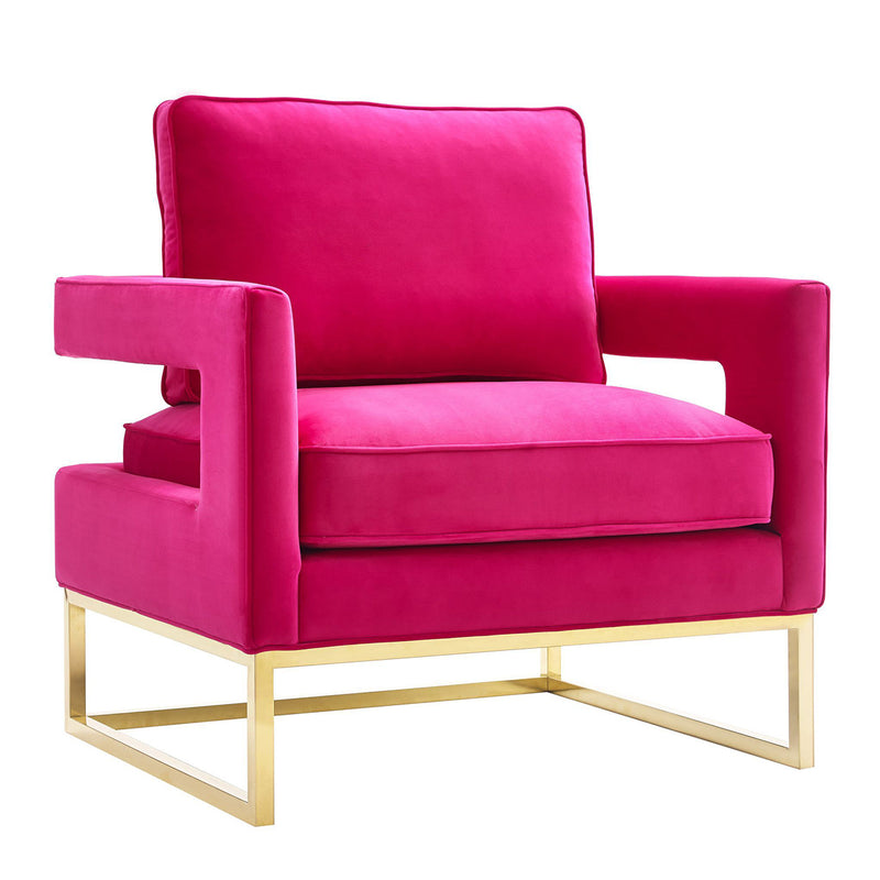 TOV-A120 Avery Pink Velvet Chair - Nabco Furniture Center