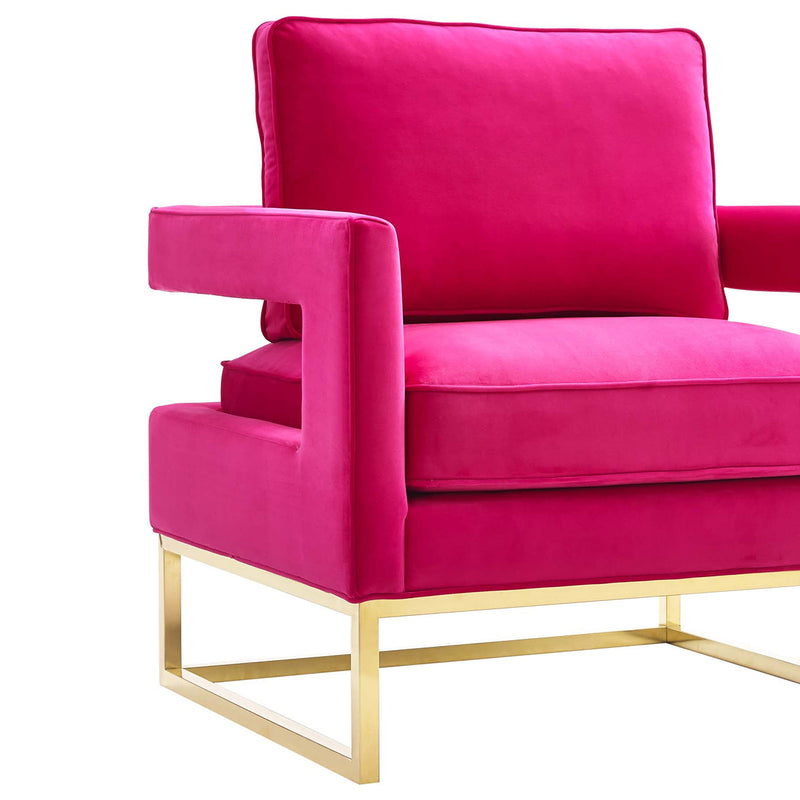 TOV-A120 Avery Pink Velvet Chair - Nabco Furniture Center