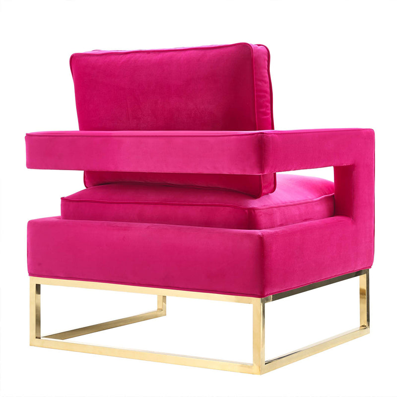 TOV-A120 Avery Pink Velvet Chair - Nabco Furniture Center
