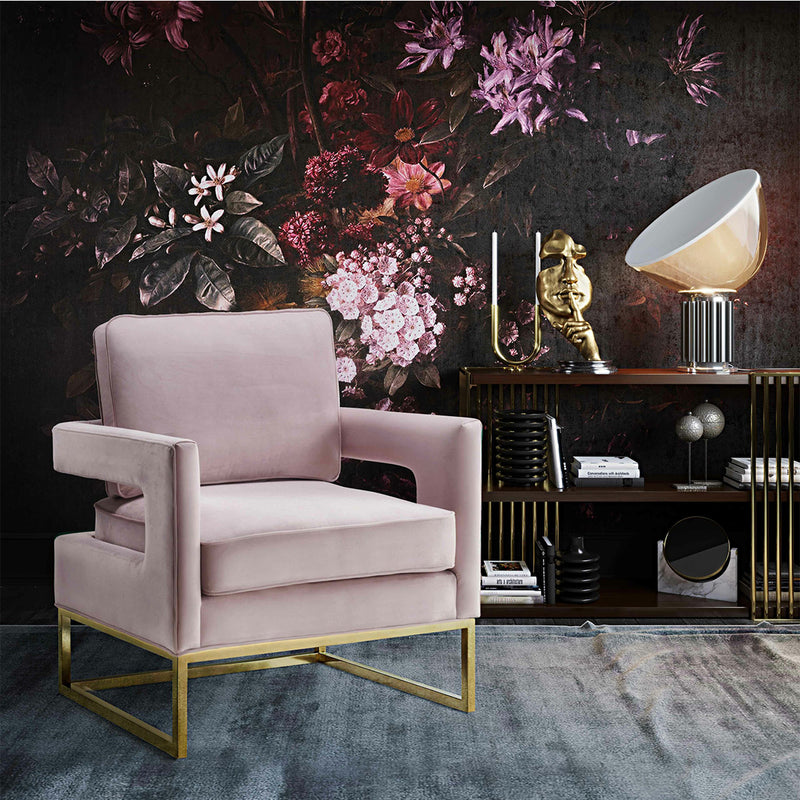 TOV-A176 Avery Blush Velvet Chair - Nabco Furniture Center