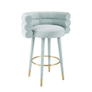 TOV-D6454 Betty Mint Green Velvet Barstool - Nabco Furniture Center