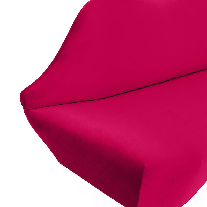 Lips Hot Pink Velvet Settee Three Seater Sofa - Nabco Furniture Center