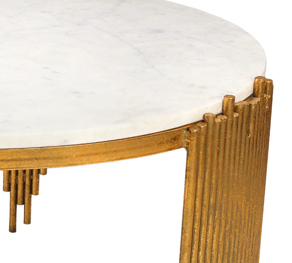 TOV-OC18123/TOV-OC18200 Waterfall Marble Set Table (CT+ET+ET) - Nabco Furniture Center