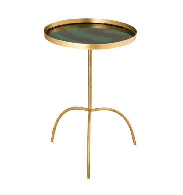 TOV-OC18221 Enamel Black-Green Side Table - Nabco Furniture Center