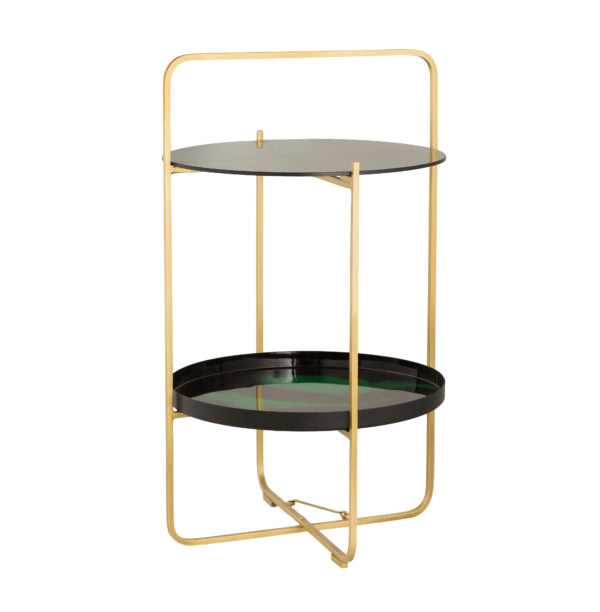 TOV-OC18222 Enamel Black-Green Side Table - Nabco Furniture Center