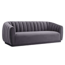 TOV-S167 Arno Grey Velvet Three Seater Sofa - Nabco Furniture Center