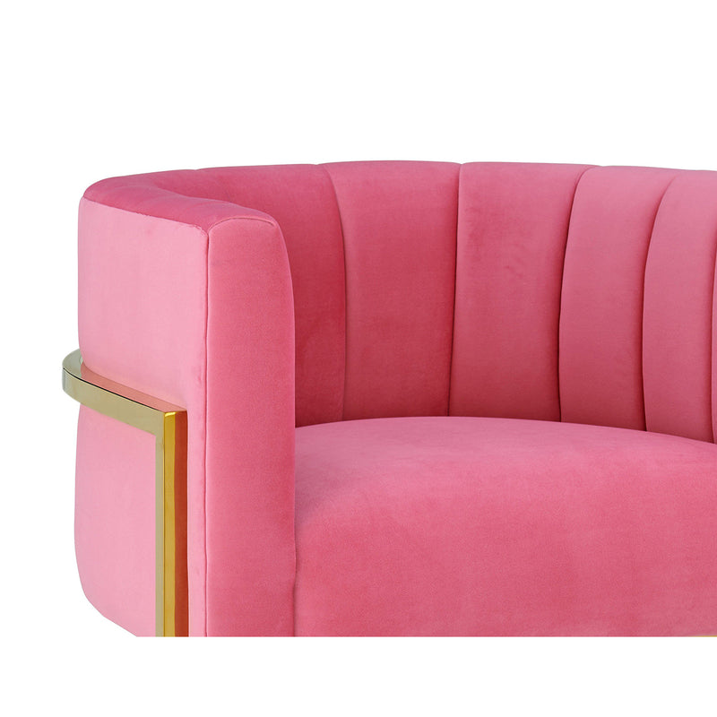 TOV-S6427 Magnolia Rose Pink Velvet Chair - Nabco Furniture Center