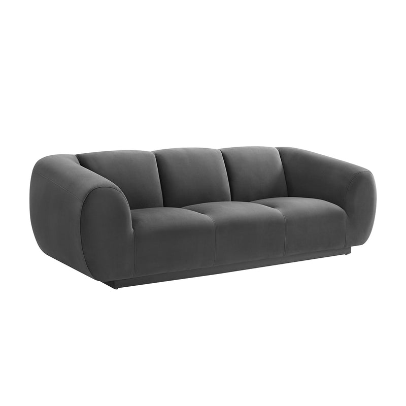 TOV-S6446 Emmet Grey Velvet Three Seater Sofa - Nabco Furniture Center