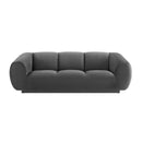 TOV-S6446 Emmet Grey Velvet Three Seater Sofa - Nabco Furniture Center