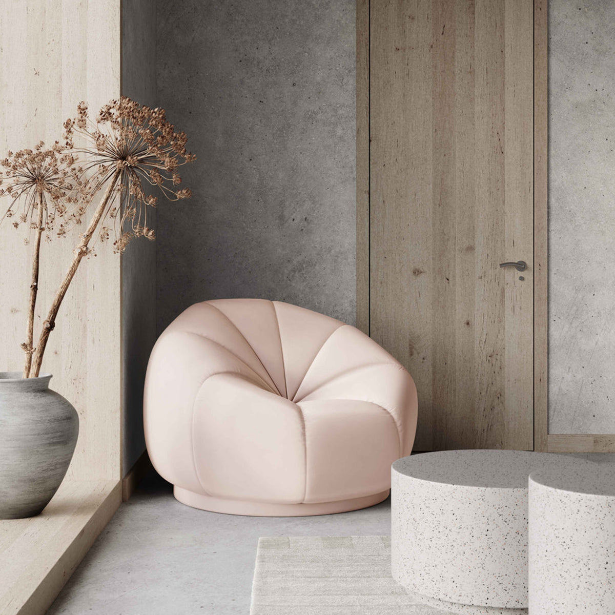 TOV S68129 Marshmallow Peche Lounge Chair Nabco Furniture Centre