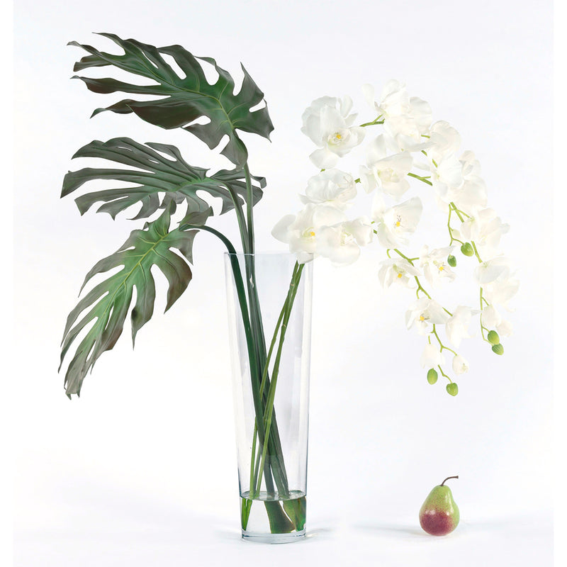 WR039B6W Split Leaves With White Orchid Statement - Nabco Furniture Center