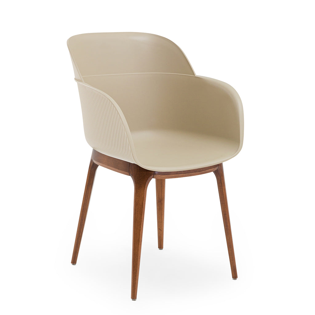Armchair Shell Wooden Leg | Nabco Furniture Centre